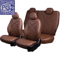 Чехлы Премиум Экокожа Байрон Президент|Жук на Daewoo Gentra