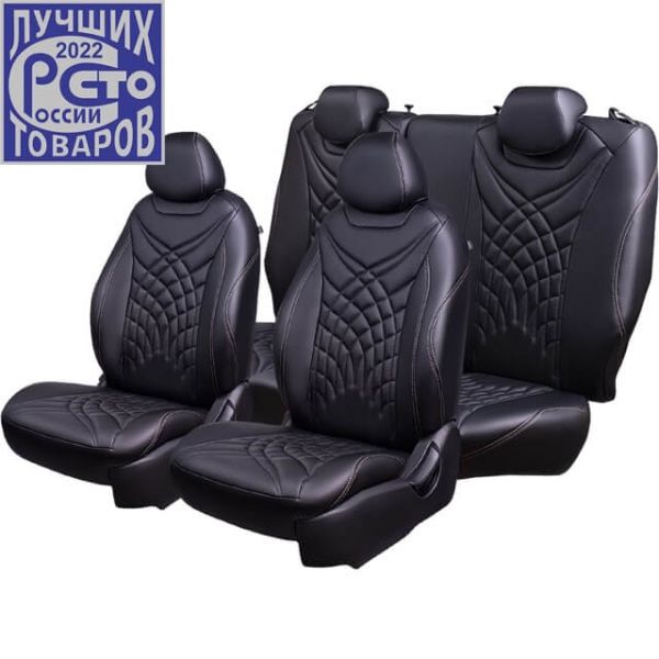 Чехлы Премиум Экокожа Байрон Президент|Жук на Daewoo Gentra