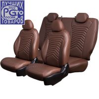 Чехлы Премиум Экокожа Байрон Президент|Жук на Daewoo Gentra