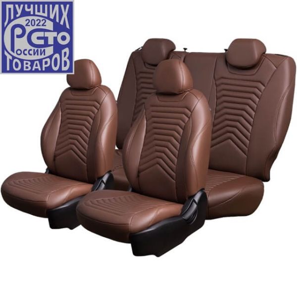 Чехлы Премиум Экокожа Байрон Президент|Жук на Daewoo Gentra