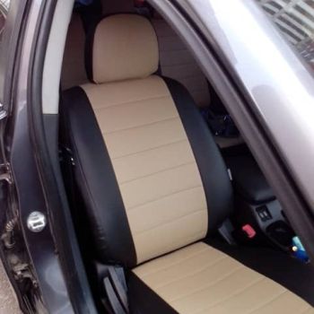 Авточехлы Автопилот Черный темно бежевый цвет